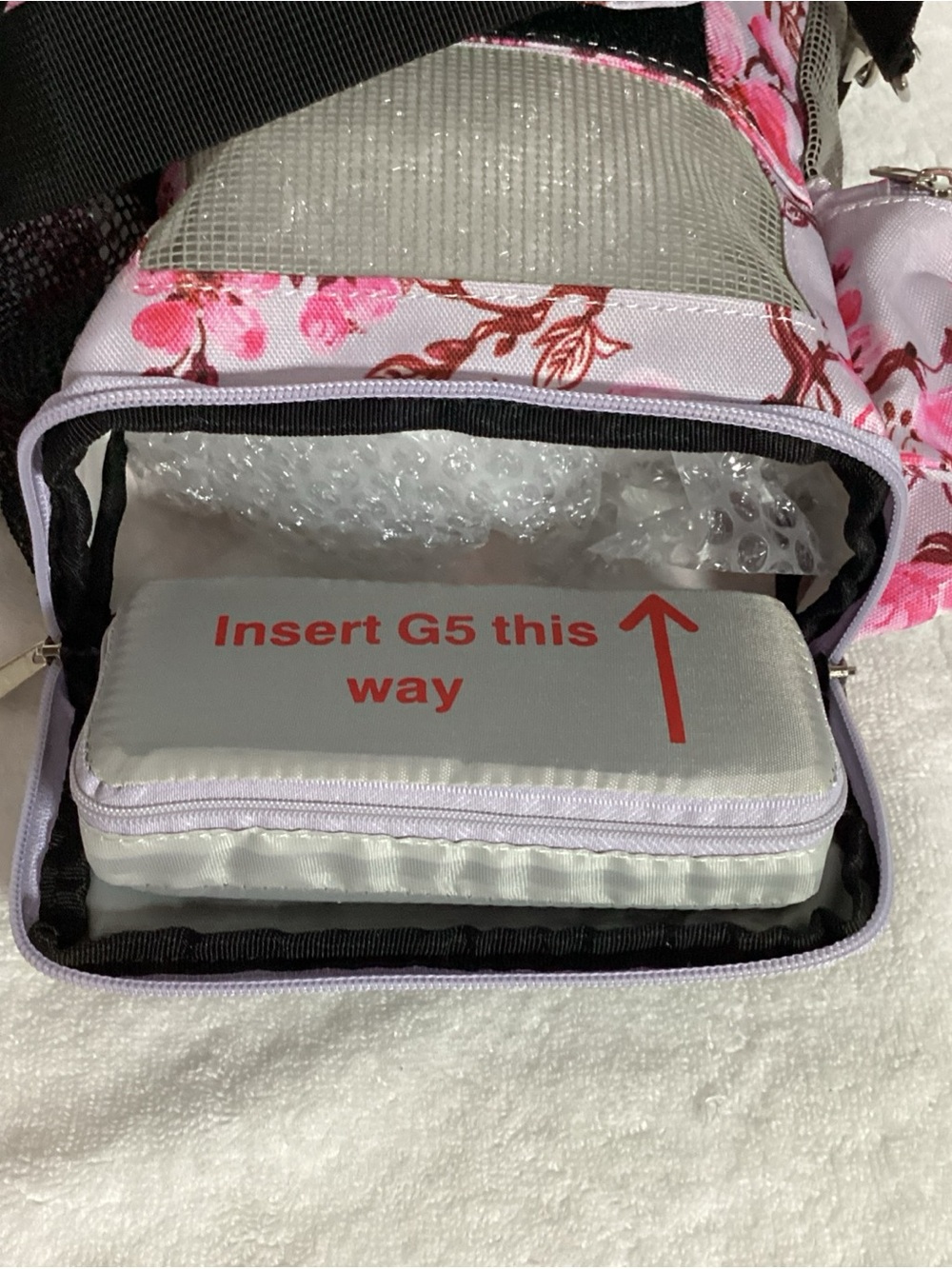 Cherry Blossom Backpack o2 Totes for Inogen Oxygen Tanks & Supplies or the Beach - Picture 7 of 11